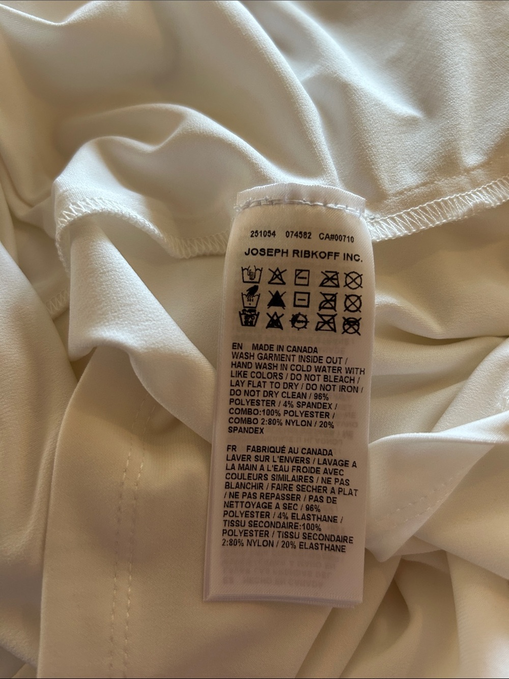 Joseph Ribkoff White Ruffle Mesh-Sleeve Top - Picture 6 of 6